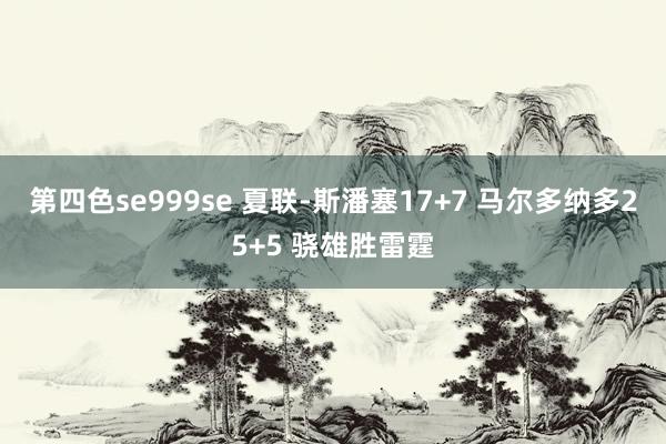 第四色se999se 夏联-斯潘塞17+7 马尔多纳多25+5 骁雄胜雷霆