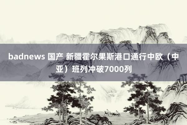 badnews 国产 新疆霍尔果斯港口通行中欧（中亚）班列冲破7000列