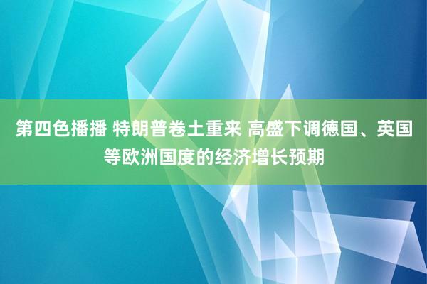 第四色播播 特朗普卷土重来 高盛下调德国、英国等欧洲国度的经济增长预期