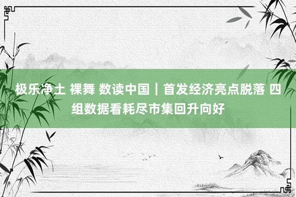 极乐净土 裸舞 数读中国｜首发经济亮点脱落 四组数据看耗尽市集回升向好