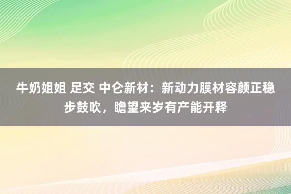 牛奶姐姐 足交 中仑新材：新动力膜材容颜正稳步鼓吹，瞻望来岁有产能开释