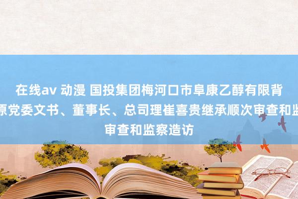 在线av 动漫 国投集团梅河口市阜康乙醇有限背负公司原党委文书、董事长、总司理崔喜贵继承顺次审查和监察造访