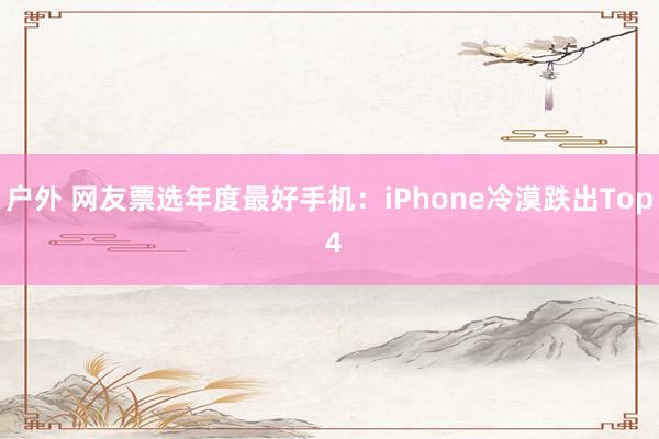 户外 网友票选年度最好手机：iPhone冷漠跌出Top 4