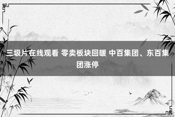 三圾片在线观看 零卖板块回暖 中百集团、东百集团涨停