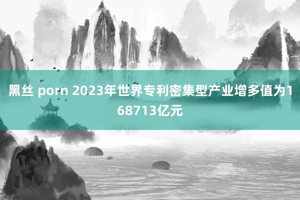 黑丝 porn 2023年世界专利密集型产业增多值为168713亿元