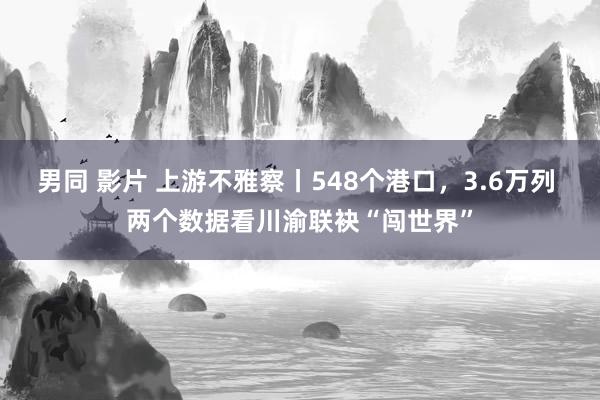 男同 影片 上游不雅察丨548个港口，3.6万列 两个数据看川渝联袂“闯世界”