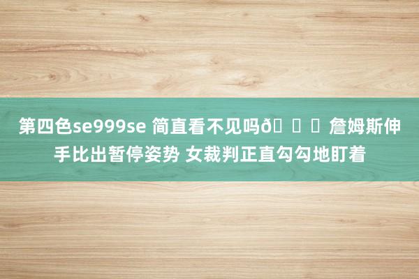 第四色se999se 简直看不见吗👀詹姆斯伸手比出暂停姿势 女裁判正直勾勾地盯着