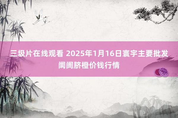 三圾片在线观看 2025年1月16日寰宇主要批发阛阓脐橙价钱行情